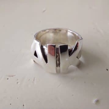 Silverring 925 Klubbnamn