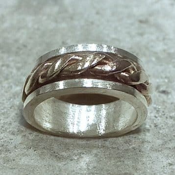 Stressring med mässingring